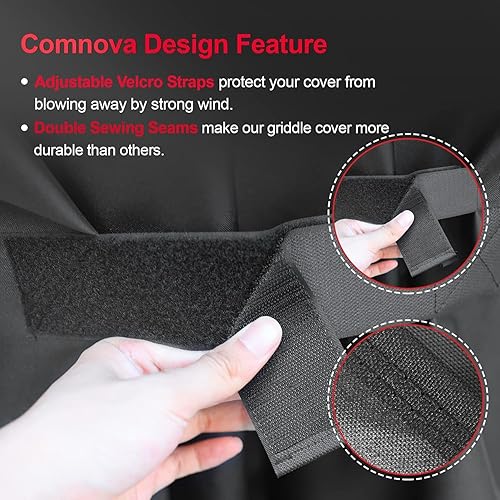 Miniatura 6 de Comnova - Cubierta de parrilla para parrilla Char Griller de 3 quemadores de combustible dual  Cubierta de ahumador 600D para parrilla Char,