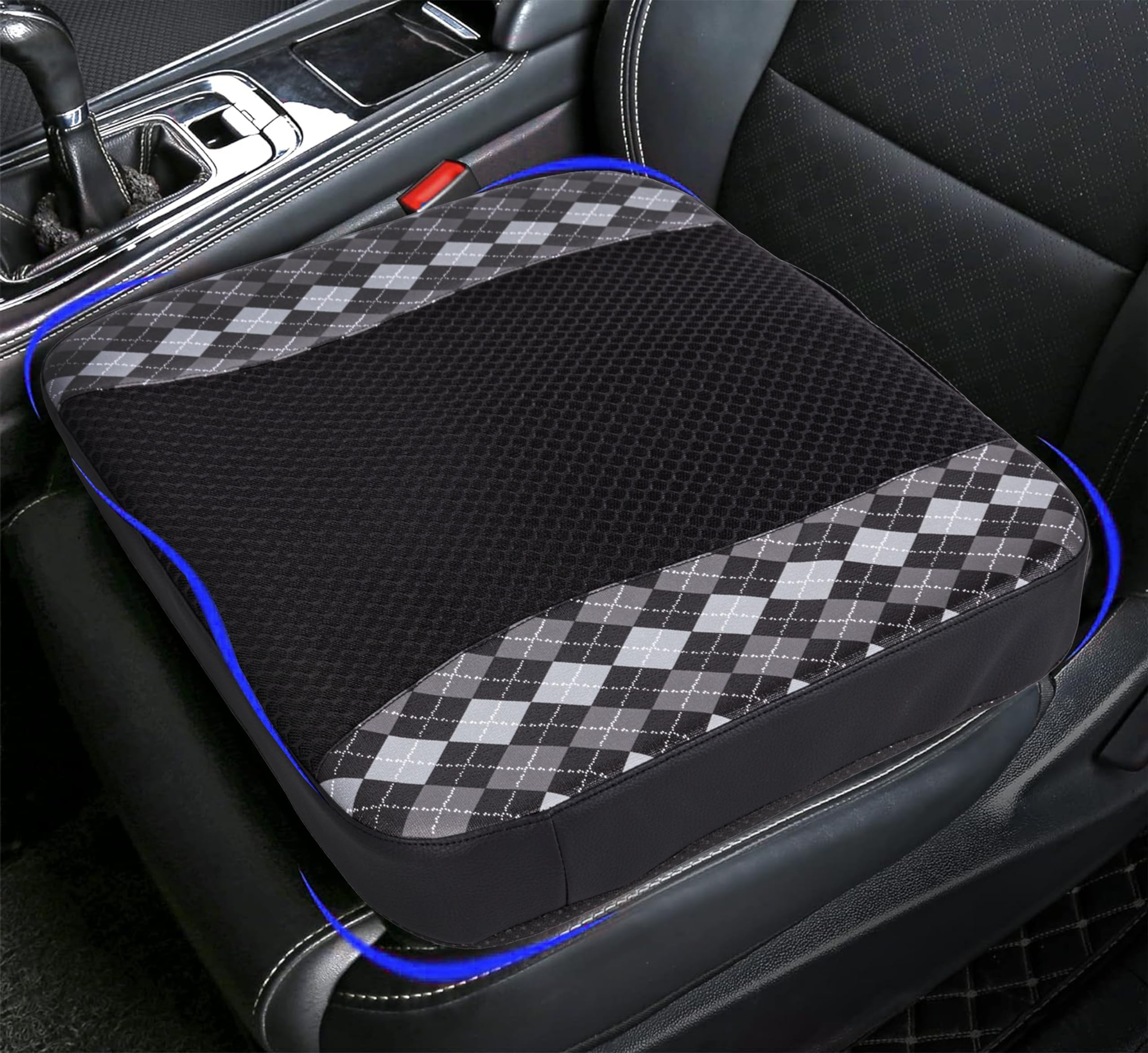Big AntCar Booster Seat Cushion Heightening Height Boost Mat,Breathable Mesh Portable Car Seat Pad Fatigue Relief Suitable for Trucks,Cars,SUVs,Office Chairs,Wheelchairs