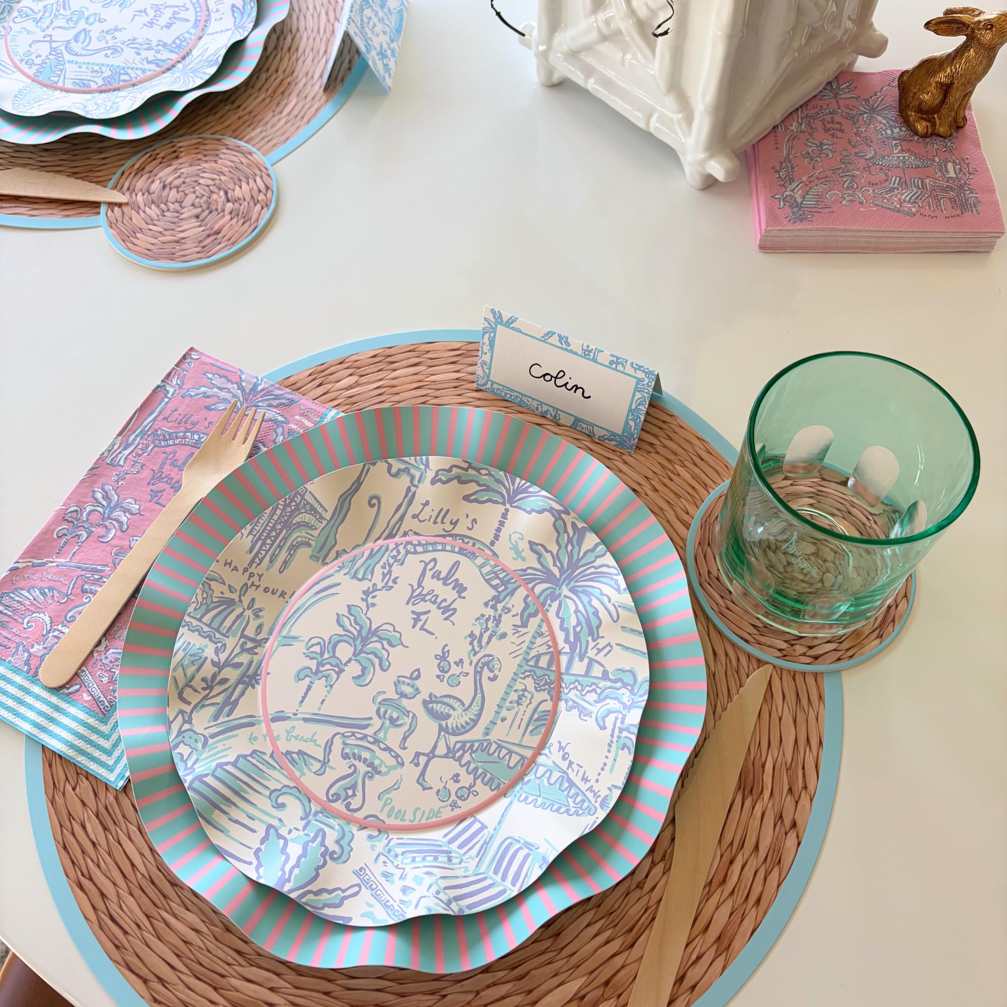 Amazon.com: Lilly Pulitzer Party Supplies for 8 People, Pool  display picture 3