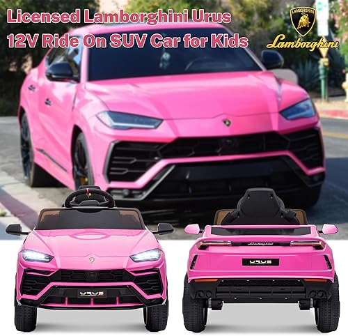 Miniatura 2 de Lamborghini Urus - Vehículo eléctrico de 12 V con licencia de automóvil, juguete para niños con control remoto, bocina, radio, reproducción de