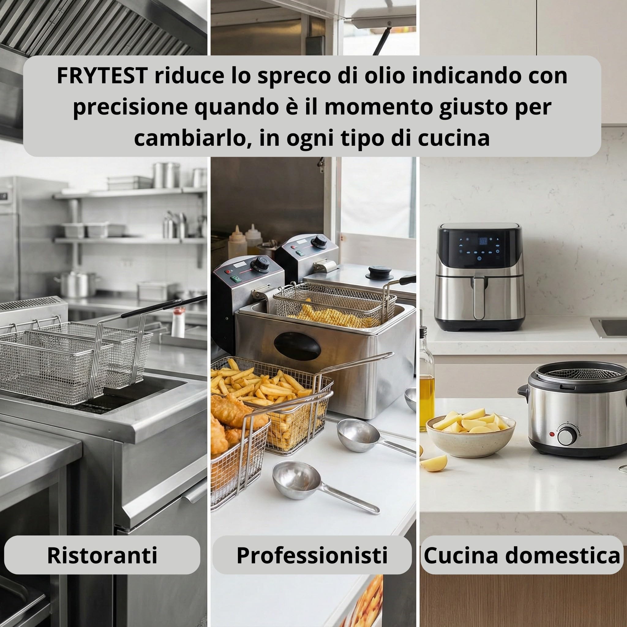 Strisce Test Olio Frittura FFA – Misuratore Acidità Olio (anche Olio di Oliva) – Controllo Qualità HACCP – 100 Strisce – Produzione Certificata ISO 9001