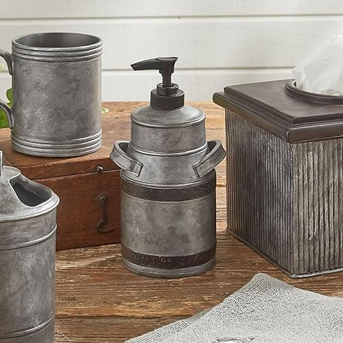 Miniatura 4 de Park Designs Dispensador de jarra de leche antiguo de granja, color gris