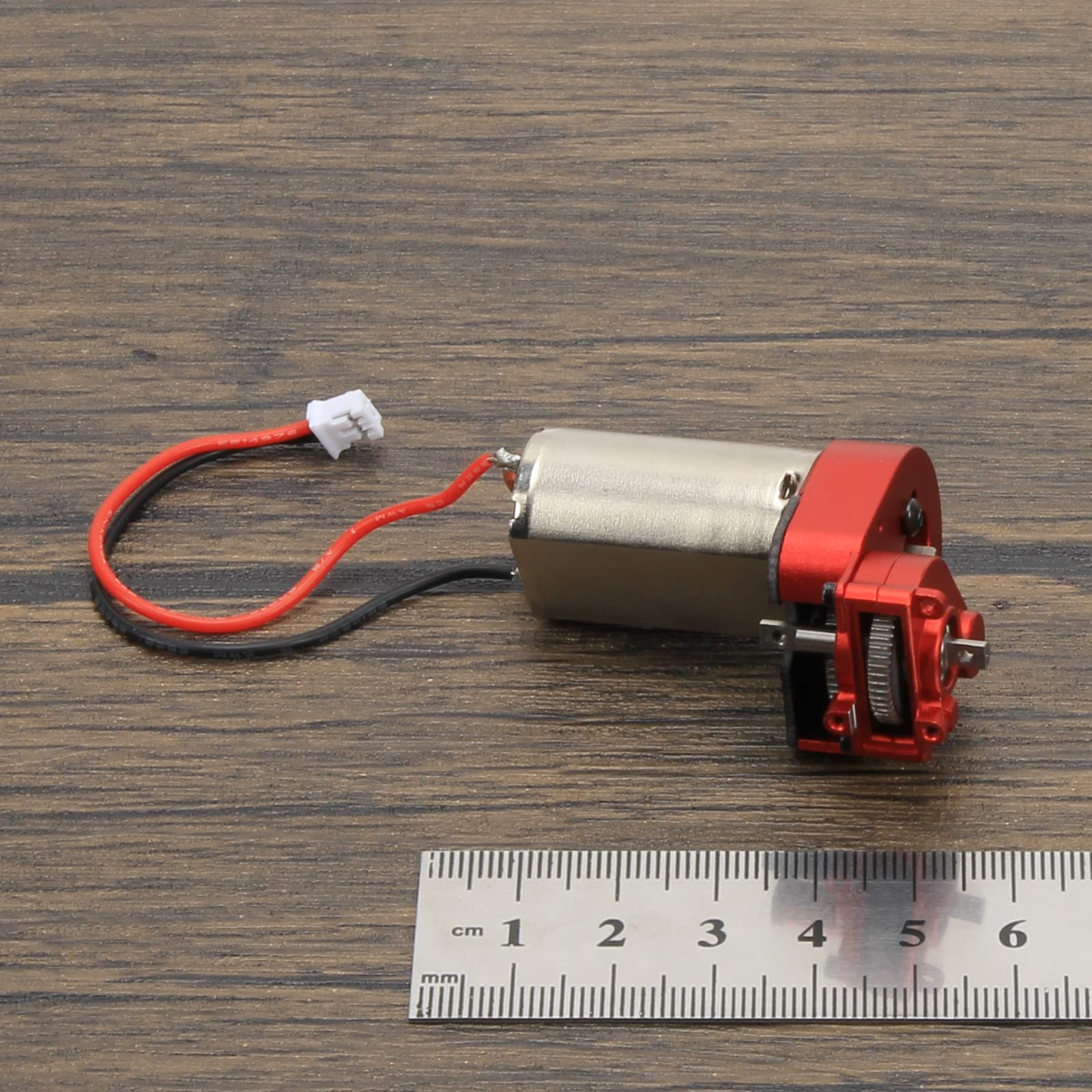RCAWD SCX24 180 51T Carbon Brushed Motor & Transmission Upgrade For Axial 1/24 Crawlers - Red
