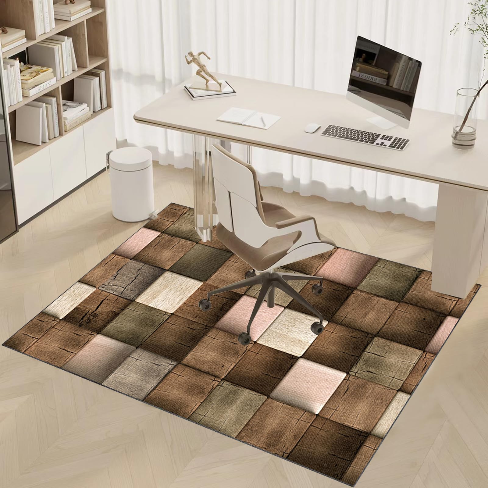 Tappeto Per Sedia Da Ufficio 130x160 Cm - Antiscivolo, Salvapavimento Per Moquette E Pavimenti Duri - Foto 14