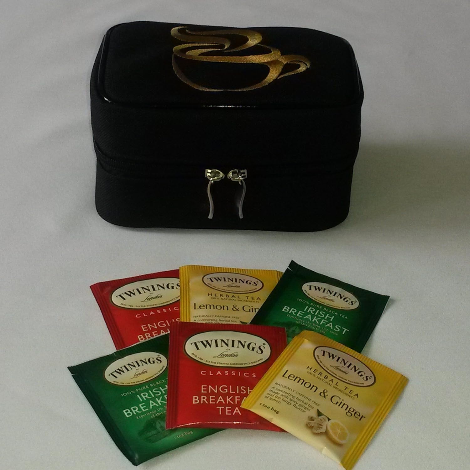 Travel Tea Chest Organizer w/Spice Jar and Tea - Great for Home, Office, and Travel!