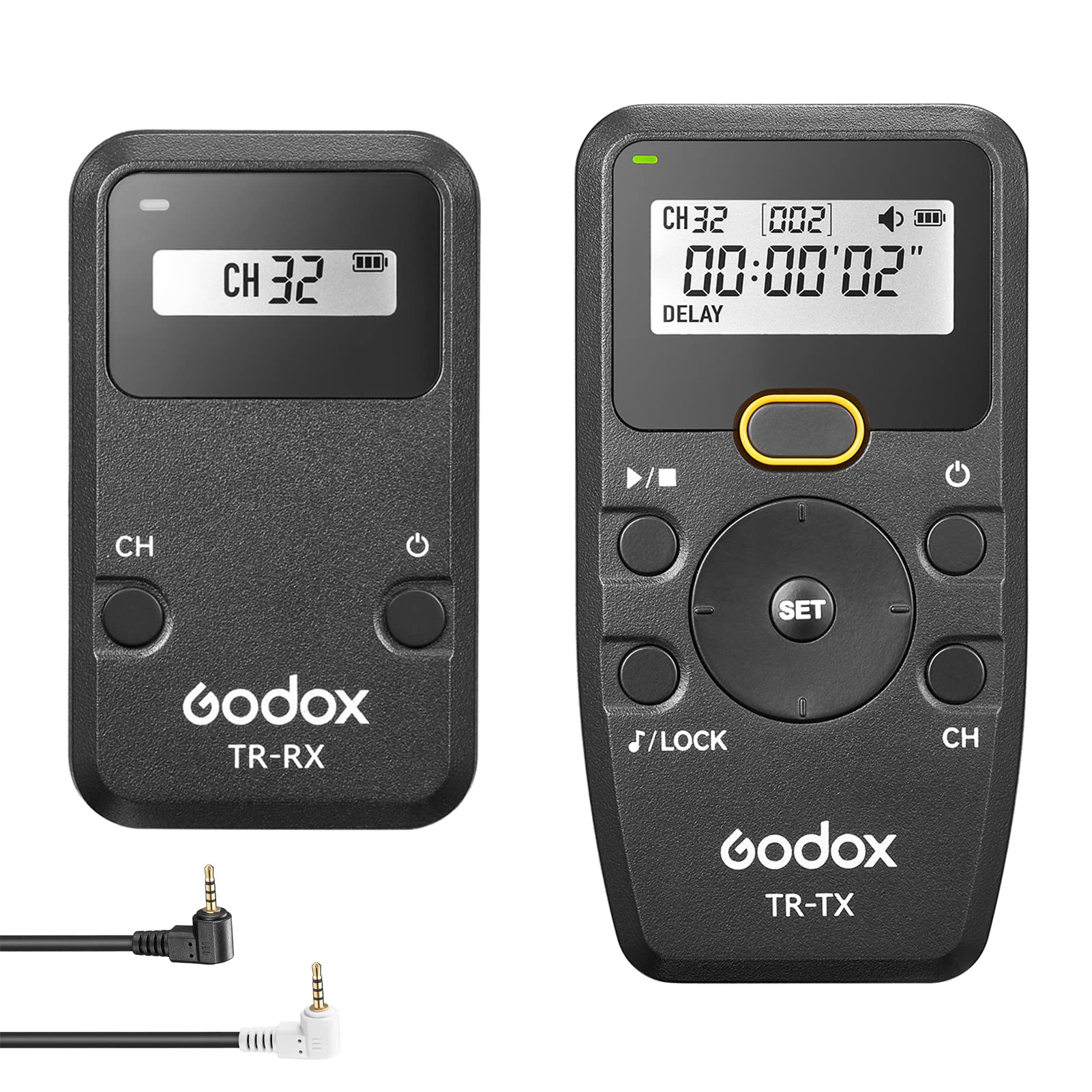 TR Series 2.4G Wireless Timer Remote Control Shutter Remote Tramsmitter 6 Settings 32 Channels 100m Distance Tr P1 Cable Replacement Gh5iigh5sgh5g90g