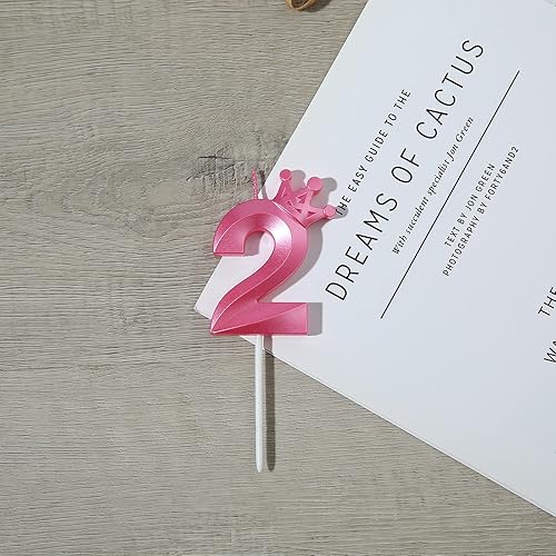 Miniatura 3 de Velas rojas de cumpleaños de 3.15 pulgadas, velas rojas con número 1 para tarta, decoración de pastel número 1 para decoraciones de cumpleaños