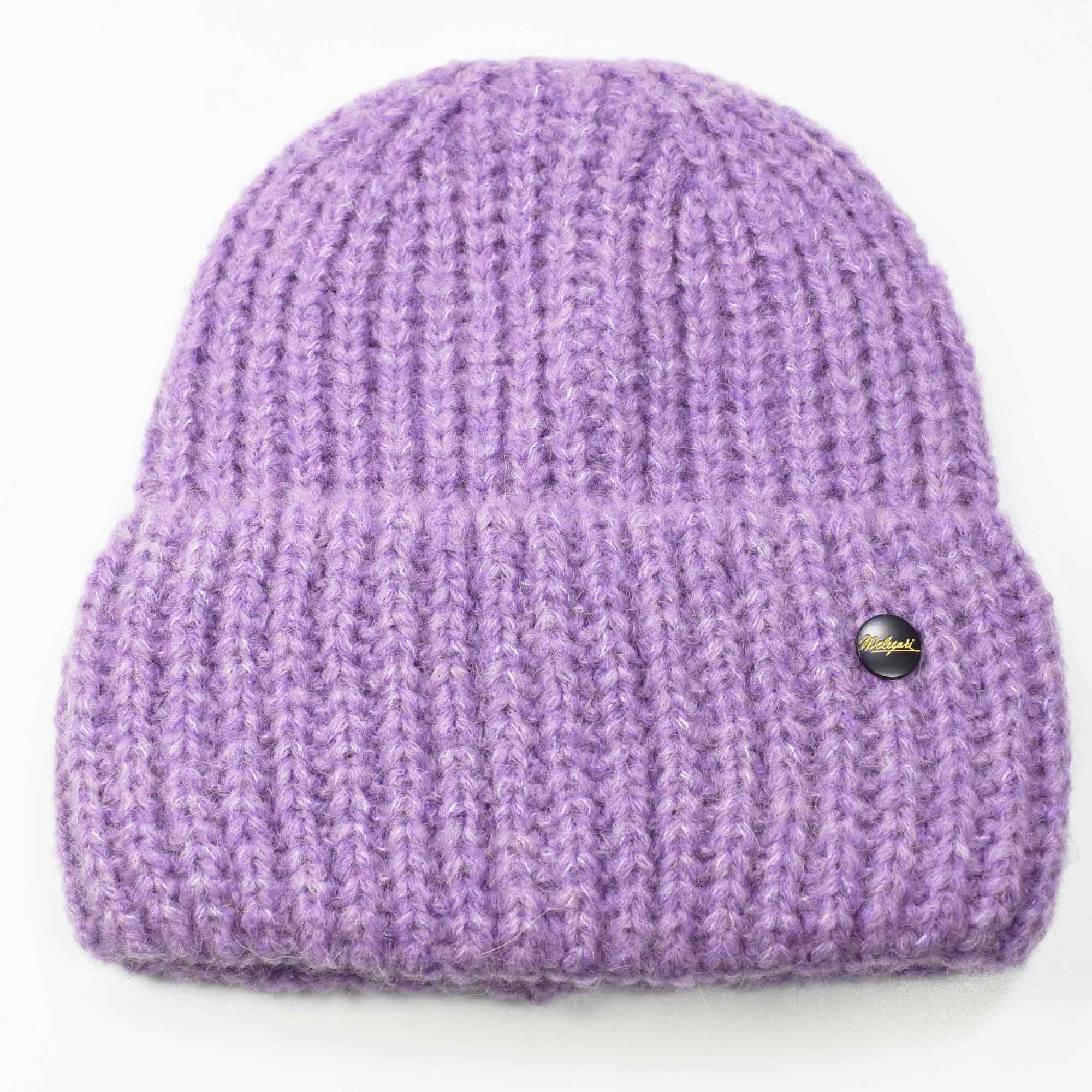 Melegari Bonnet en tricot avec revers | Beanie Marika | Mélange de laine et d'alpaga | manufacture allemande de haute qualité | Unisexe