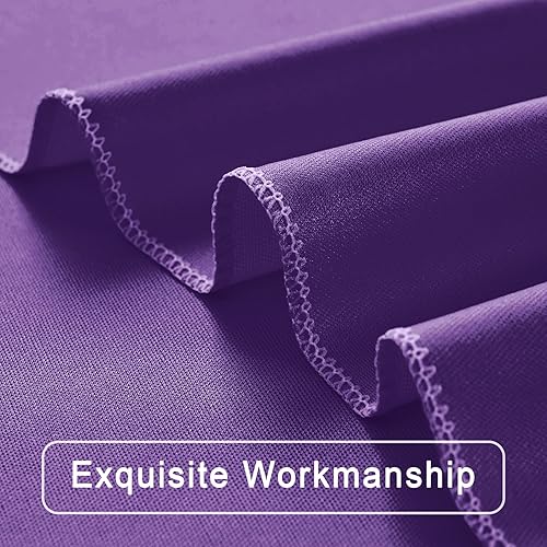 Miniatura 5 de Cortinas de fondo de poliéster morado sin arrugas, 10 x 10 pies, decoración de fondo de poliéster morado para bodas, suministros de fiesta en el