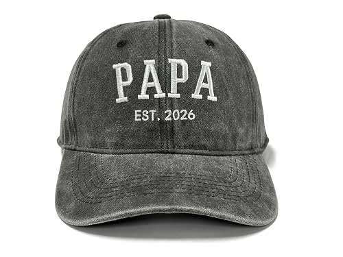 Embroidery Established in 2026 Baseball Hat for Grandpa Grandma Daddy