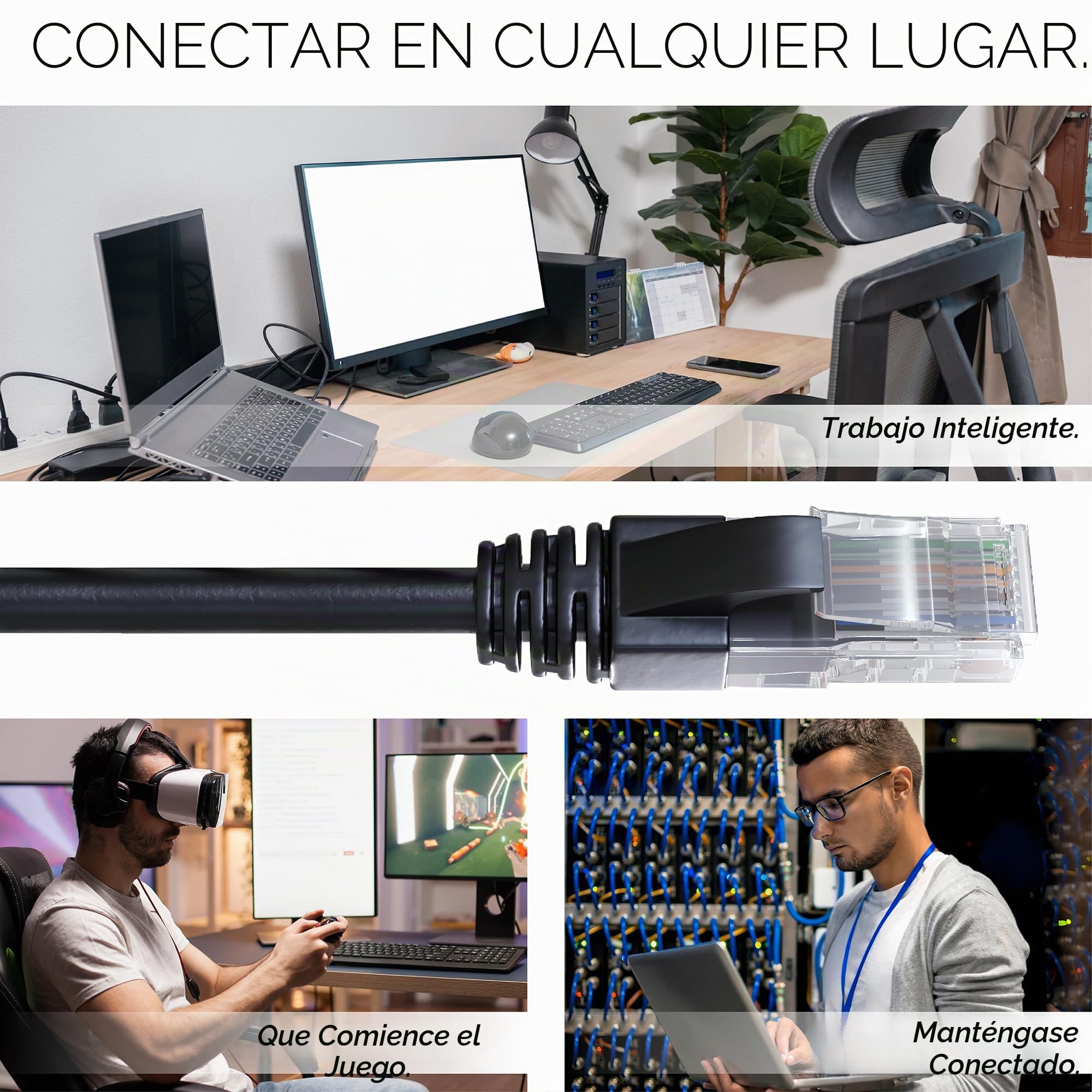 Mr. Tronic Impermeables Exteriores Cable Ethernet Cat 6 De 100m, Bulk Cable de Red LAN Para Internet Rápida & Fiable - AWG24 Cat6 a Granel, 1 Gbps Internet UTP CCA (100 Metros, Negro)