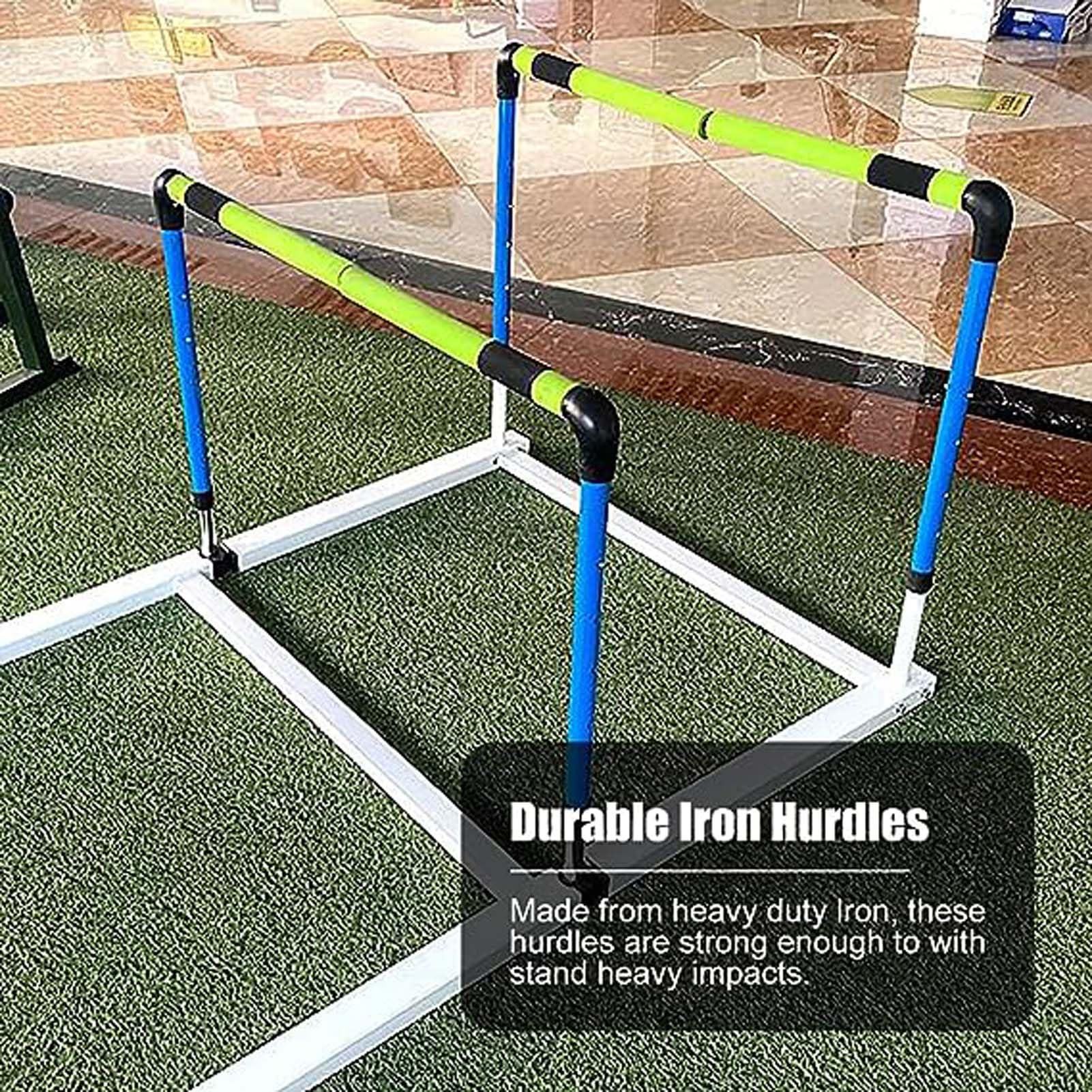 Attrezzatura per la Pratica Sportiva con Ostacoli Regolabili – velocità e Allenamento pliometrico per Fitness – per Atletica Leggera Indoor/Outdoor/Scuola Superiore/Scuola Media