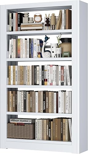 Miniatura 7 de Estantería de Libros, Librero Resistente de 5 Niveles, Estantería Ajustable, Gran Capacidad por Estante, Libreros Modernos para Sala de Estar,