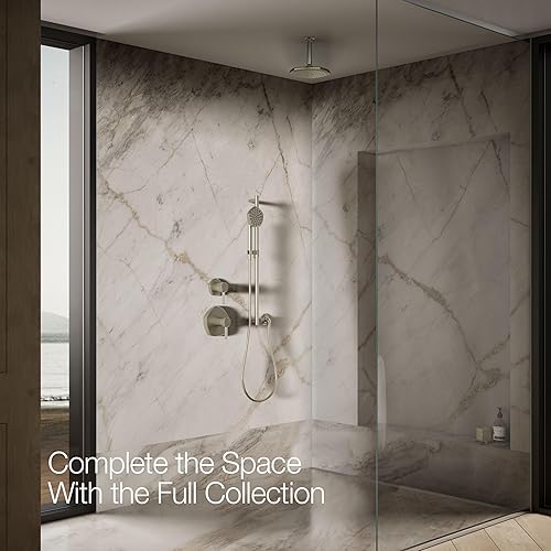 Miniatura 78 de KOHLER 27051-SN - Cabezal de lluvia de una sola función de 8 pulgadas, cabezal de ducha de un solo rociador, cabezal de ducha tipo lluvia, 2.5 GPM