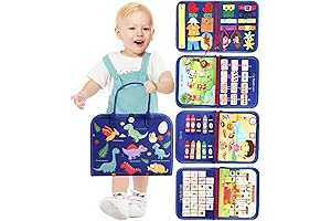 MINIBEAR Busy Board for Toddlers 1-3: Engaging Montessori STEM Learning Toy