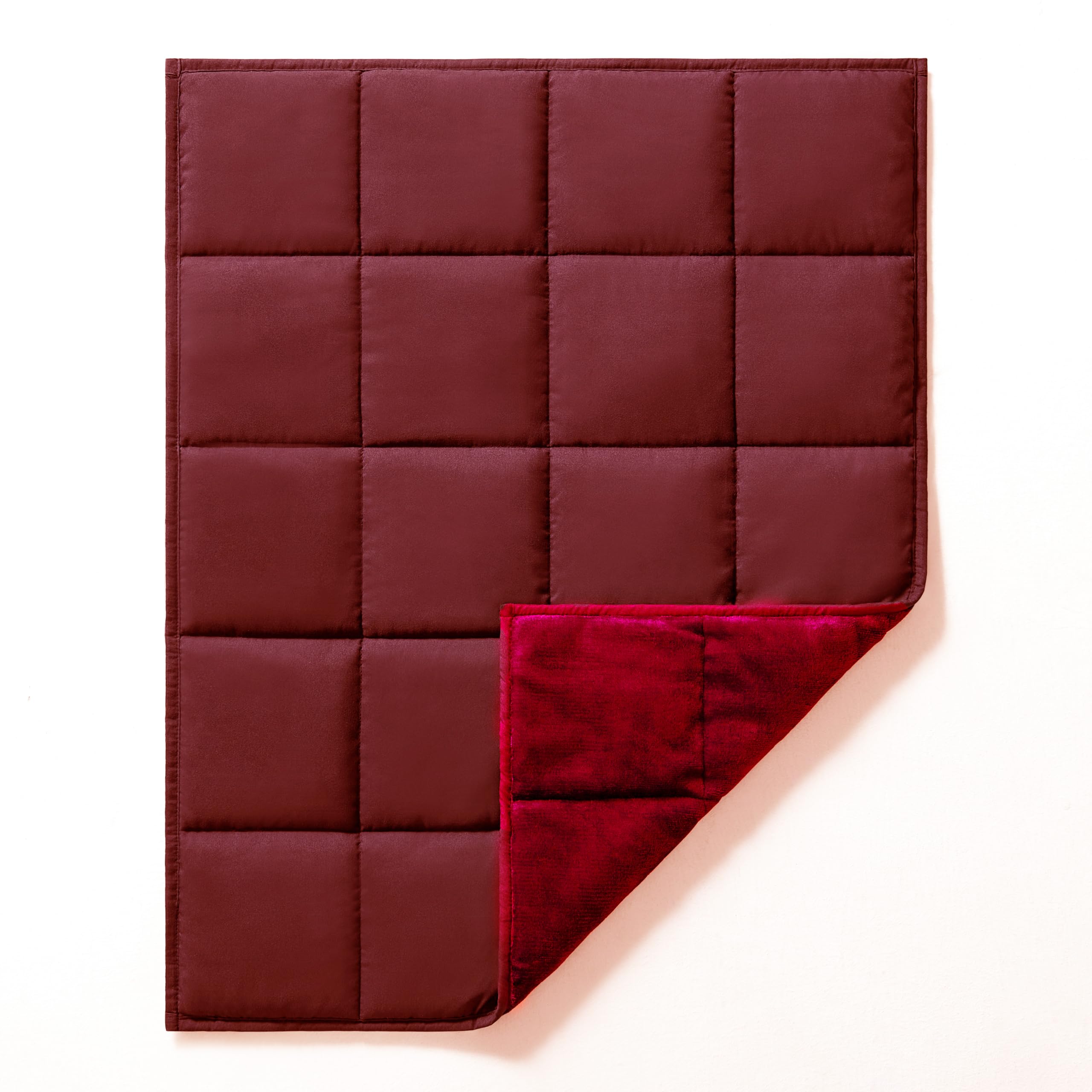 L'AGRATY Weighted Lap Blanket 7lb: Small Weighted Blankets for Adults Portable Travel - Cooling Pad Blanket for Relaxation Sleeping - Cozy Lap Washable All-Season(29" x 24")