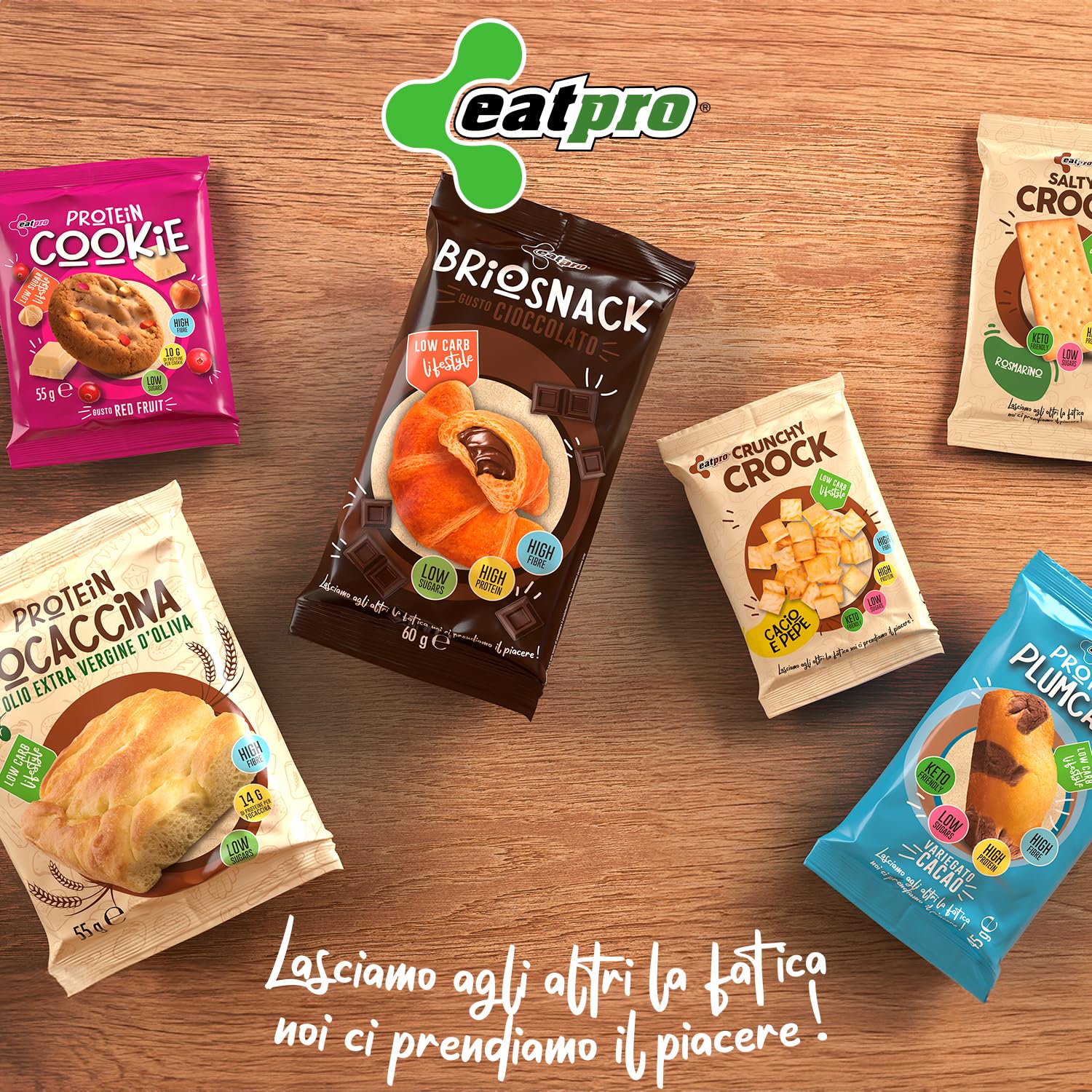 Plumcake Proteico Variegato Cacao EatPro, 10 Plum Cake Da 45g, 1% Zuccheri, 18% Di Proteine, Dolci Chetogenici Low Carb, Colazione Proteica, Plumcake Senza Zucchero, Snack Keto