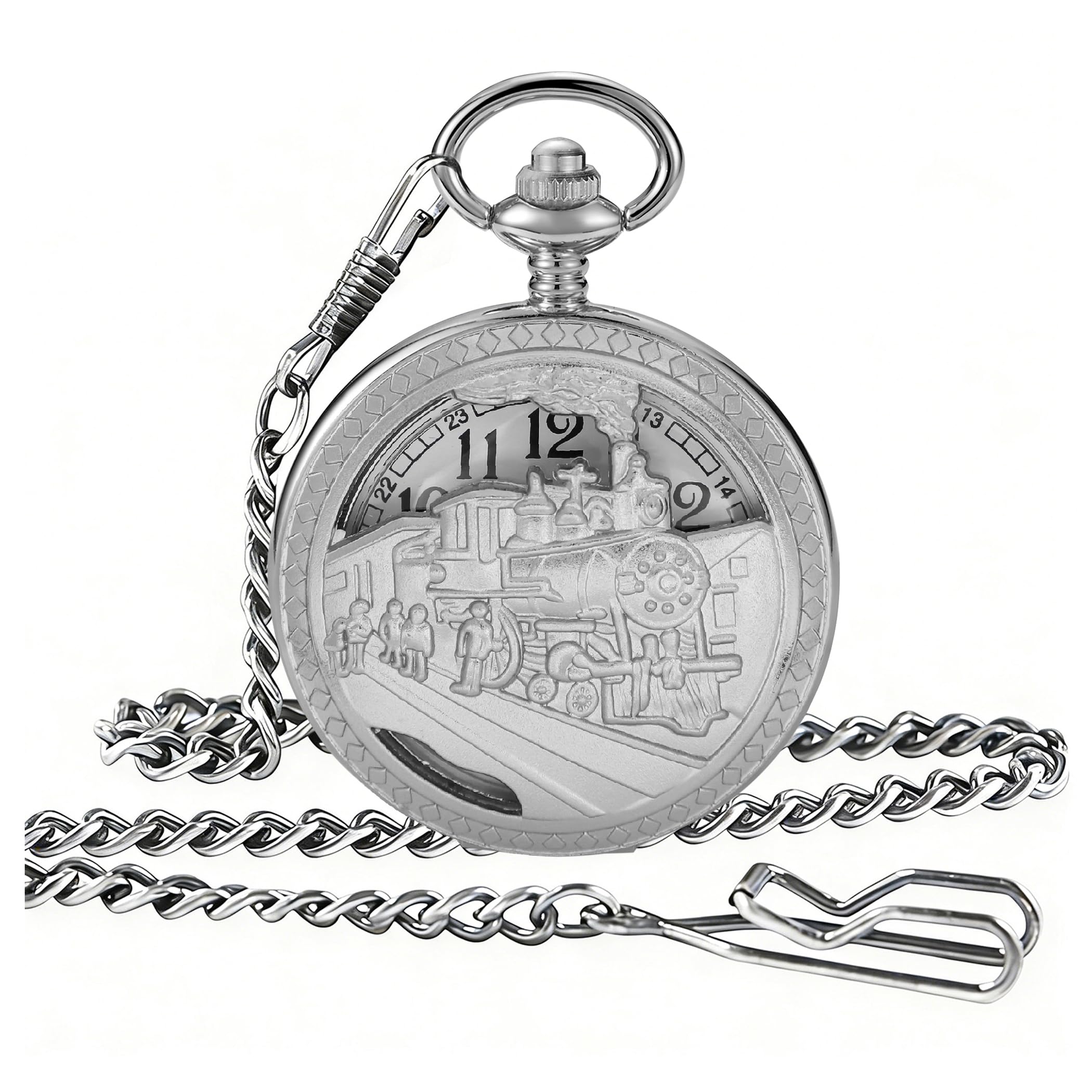 Vintage Punk Motorcycle Pocket Watch Quartz Bronze Steam Train Pocket Watch Men Women Gift for Christmas Birthday