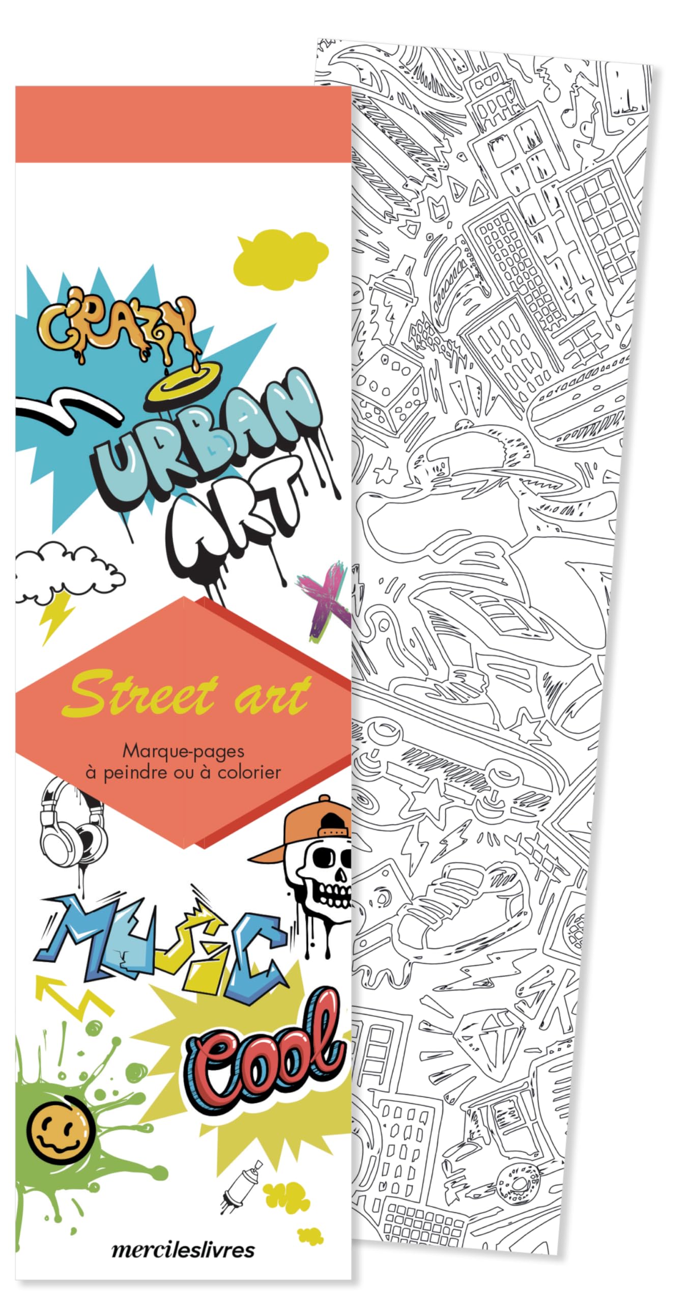 Marque-pages - Street art: 50 marque-pages � peindre ou � colorier Collectif