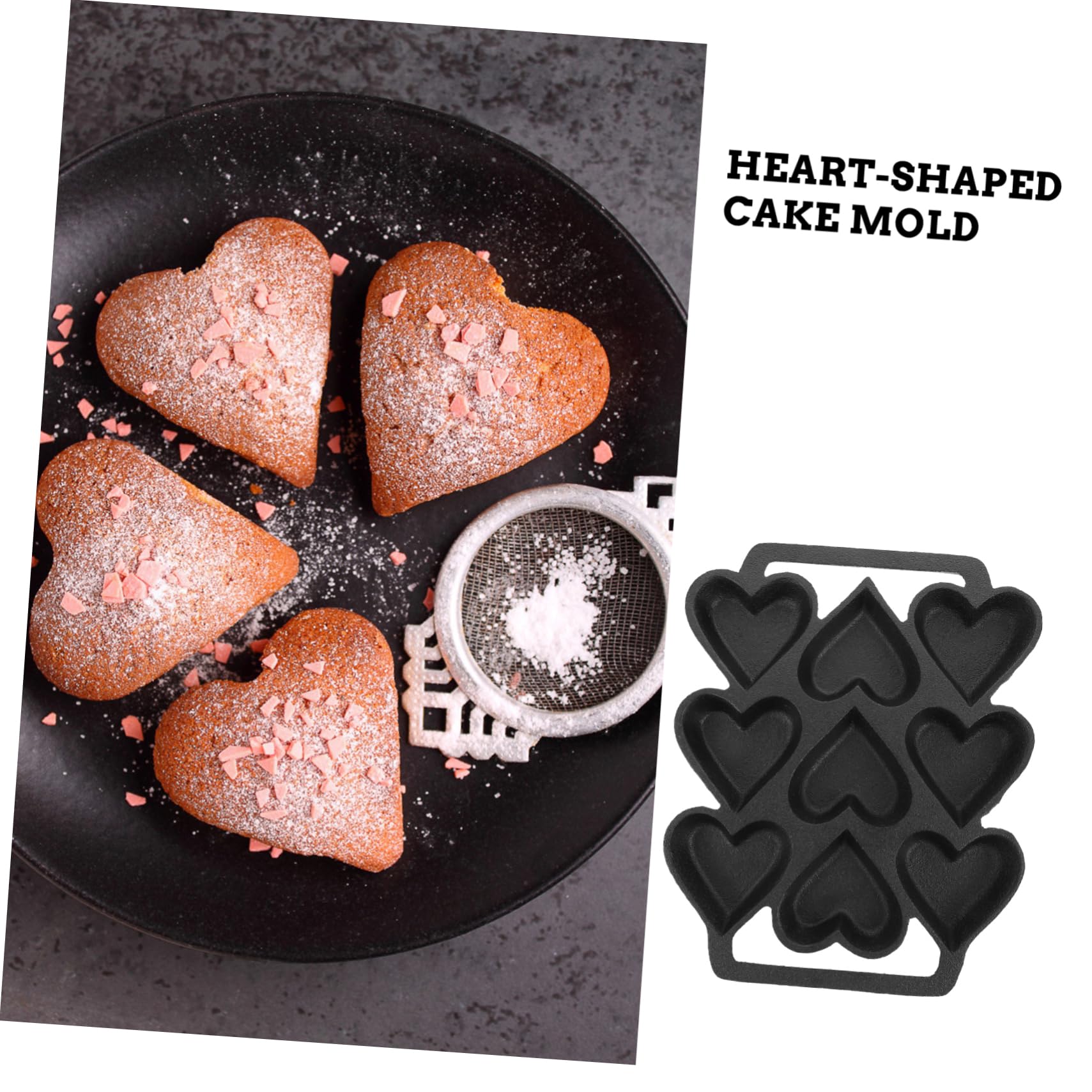 Cabilock Molde para Pastel en Forma de Corazón de Hierro Resistente a Altas y Bajas Temperaturas, Seguro para Refrigerador, Adecuado para Repostería Casera y Horneado