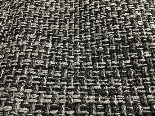 Miniatura 29 de OctoRose Tela gruesa y duradera para tapicería de lino verde azulado/camello/negro de 59 pulgadas de ancho con un respaldo de poliéster telas