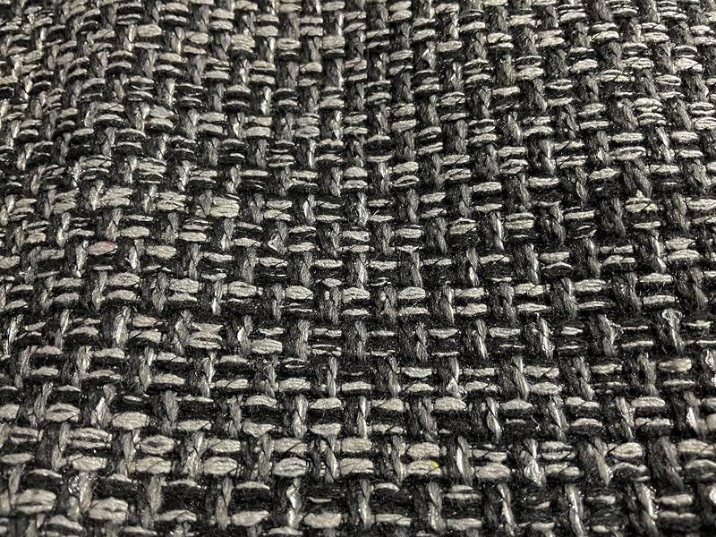 OctoRose - Funda para futón de lino grueso con cremallera lateral de 3 lados, tamaño completo, color negro, funda para sofá, cama, colchón, protector de sofá (lino-negro, tamaño completo)