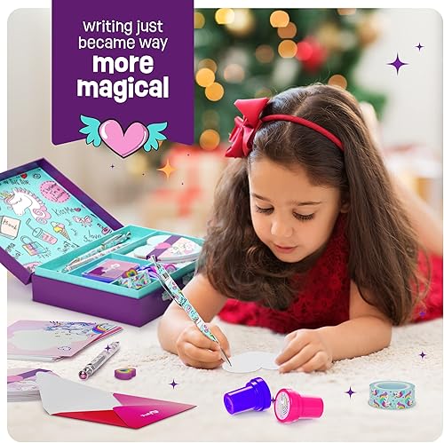 Miniatura 5 de Pretty Me Juego de papelería de unicornio para niños, regalos de cumpleaños para niñas de 6, 7, 8, 9, 10 a 12 años de edad, kit de arte de escritura