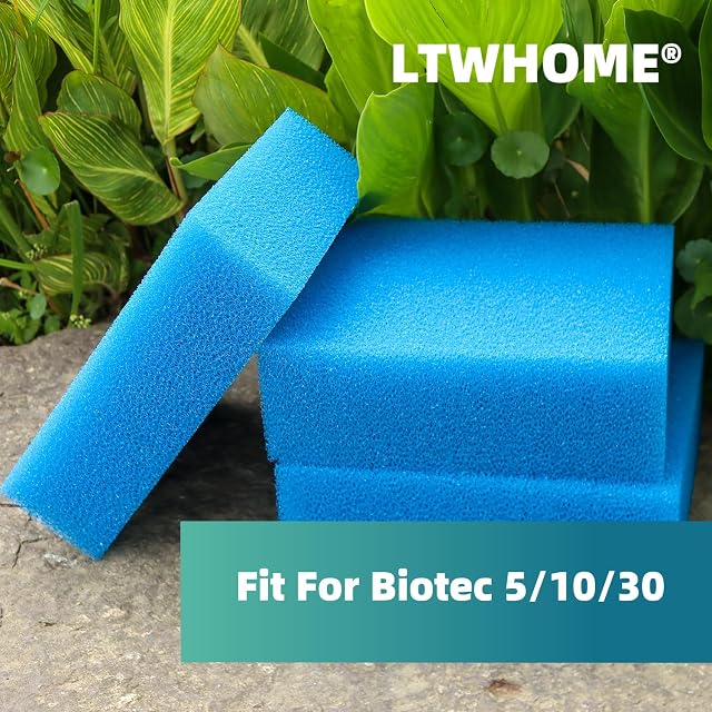 Foto 2 de 5 de LTWHOME Esponja de Filtro Gruesa de reemplazo Compatible para Oase Biotec 5/10/30 (6 Piezas)