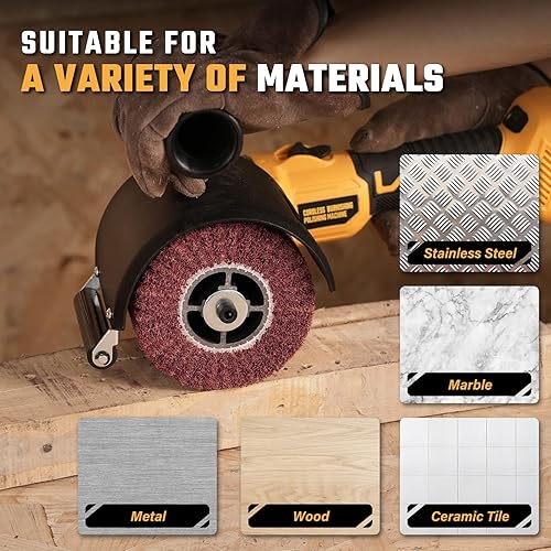 Miniatura 8 de Máquina pulidora inalámbrica para batería Dewalt 20V Max (sin batería), herramienta de acondicionamiento de superficie con 6 velocidades variables y