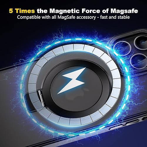 Miniatura 10 de IKARY Funda para iPhone 12 y iPhone 12 Pro con soporte magnético oculto, compatible con Magsafe y protección contra caídas de grado militar, funda