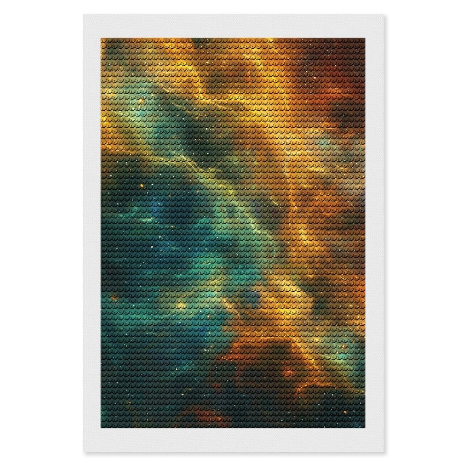 Vibrant Nebula Swirl Diamond Painting Kits for Adults, DIY 5D Diamond Painting Kits for Beginners, Round Full Drill Diamond Dots Paintings, Diamonds Pictures Gem Art for Crafts Home Decor 8"x12"