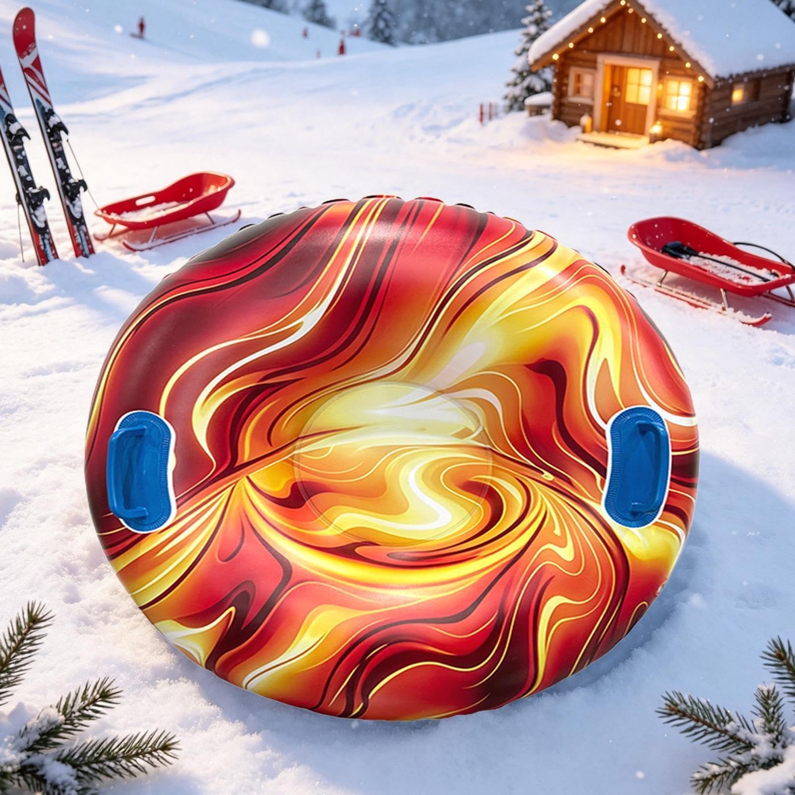 Slittino da neve per adulti, gonfiabile, rimorchio | Slittino gonfiabile Snow Tube per attività all'aperto in parco, spiaggia, piscina, fiume,