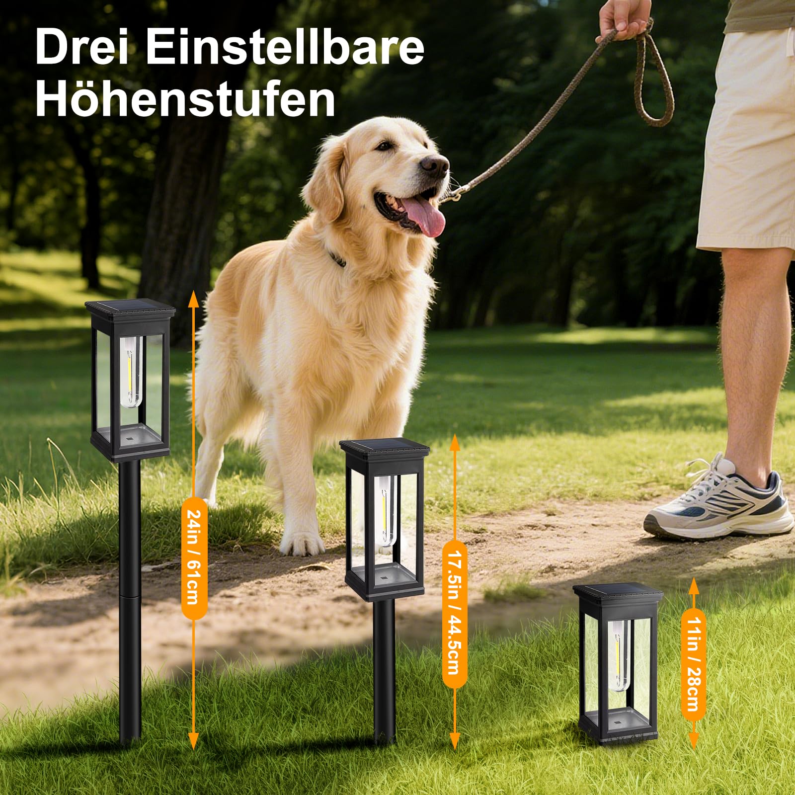 Hoofun Solarlampen Lampe Garten Wetterfest: 6 Stück Automatische LED Outdoor Außen Laterne, IP65, 800mAh Akku, Terrasse Solarlampe Beleuchtung für Garten Rasen Hof Terrasse Wege Garageneinfahrt