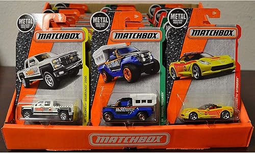 Matchbox Combina una colección de 24 modelos coleccionables MBX a escala 164 surtidos en una vitrina