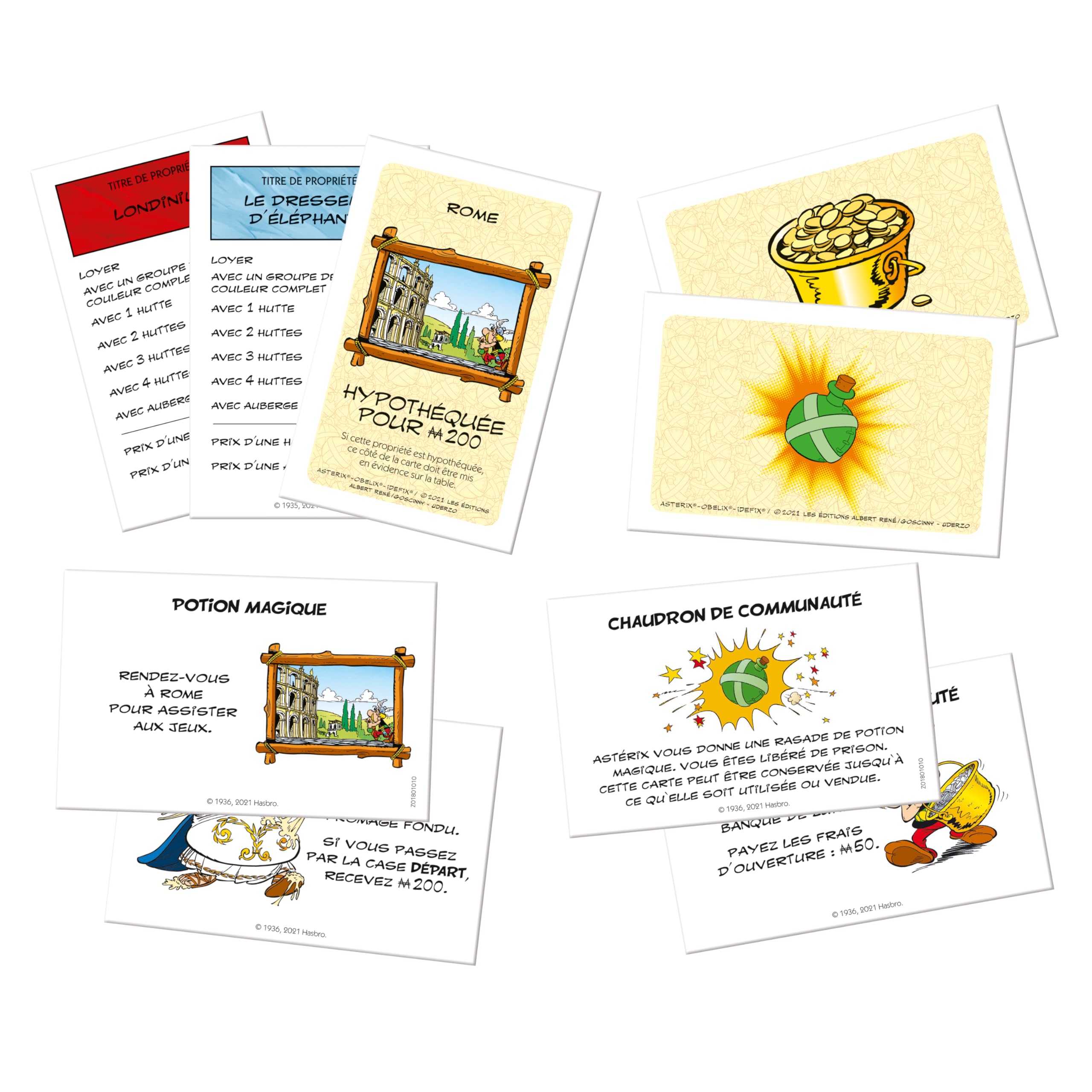 Winning Moves Monopoly Astérix - Juego de Mesa Familiar a Partir de 8 años - Juego de Mesa de 2 a 6 Jugadores - Versión Francesa