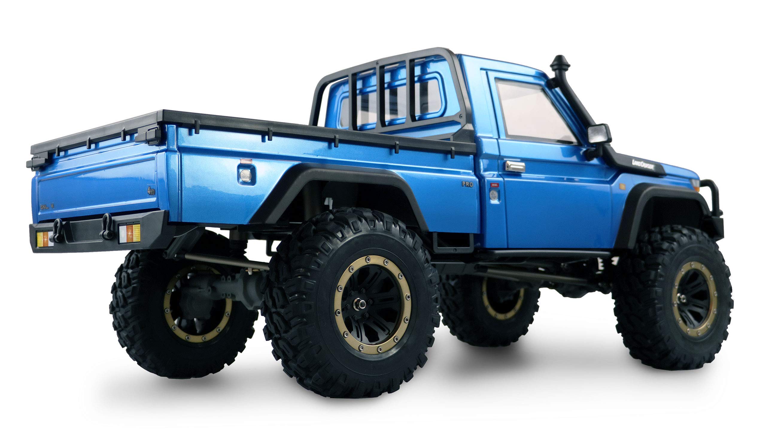 Amewi 22469 AMXRock RCX8P Scale Crawler Pick-Up - Coche teledirigido (Escala 1:8), Color Azul
