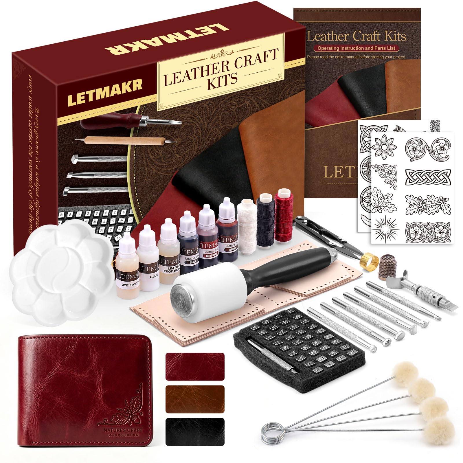 DIY Leather Wallet Kit - Beginner Leathercraft -1