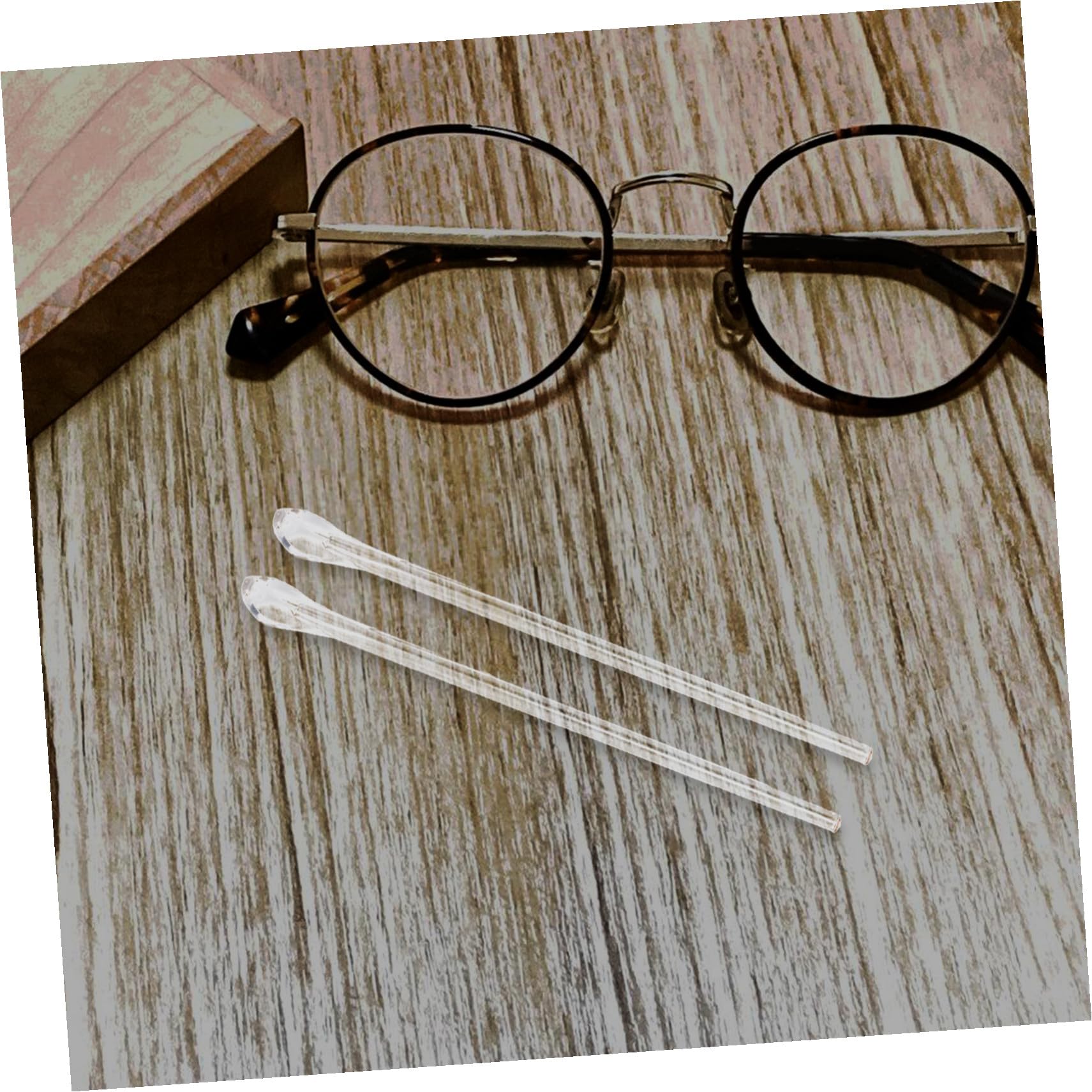 Embouts de Protection Lot pour Branches de Lunettes en Plastique Argenté | Antidérapants et Flexibles, Très Légers, pour Branches de Lunettes de Lecture et Usage Extérieur