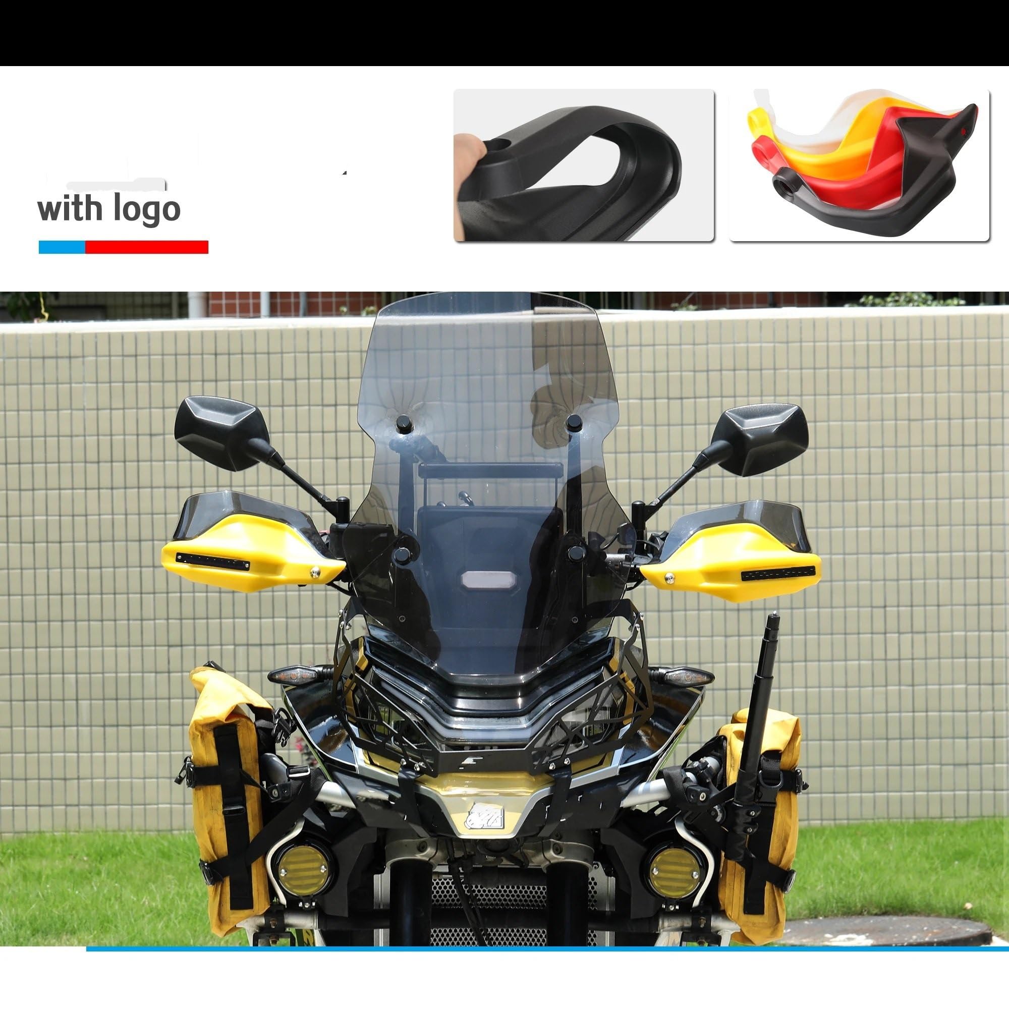 Motocyklowe ochraniacze na dłonie Pasuje do CFMOTO 800MT osłony dłoni na kierownicę ochraniacze z kierownicą ręczne motocyklowe(F)