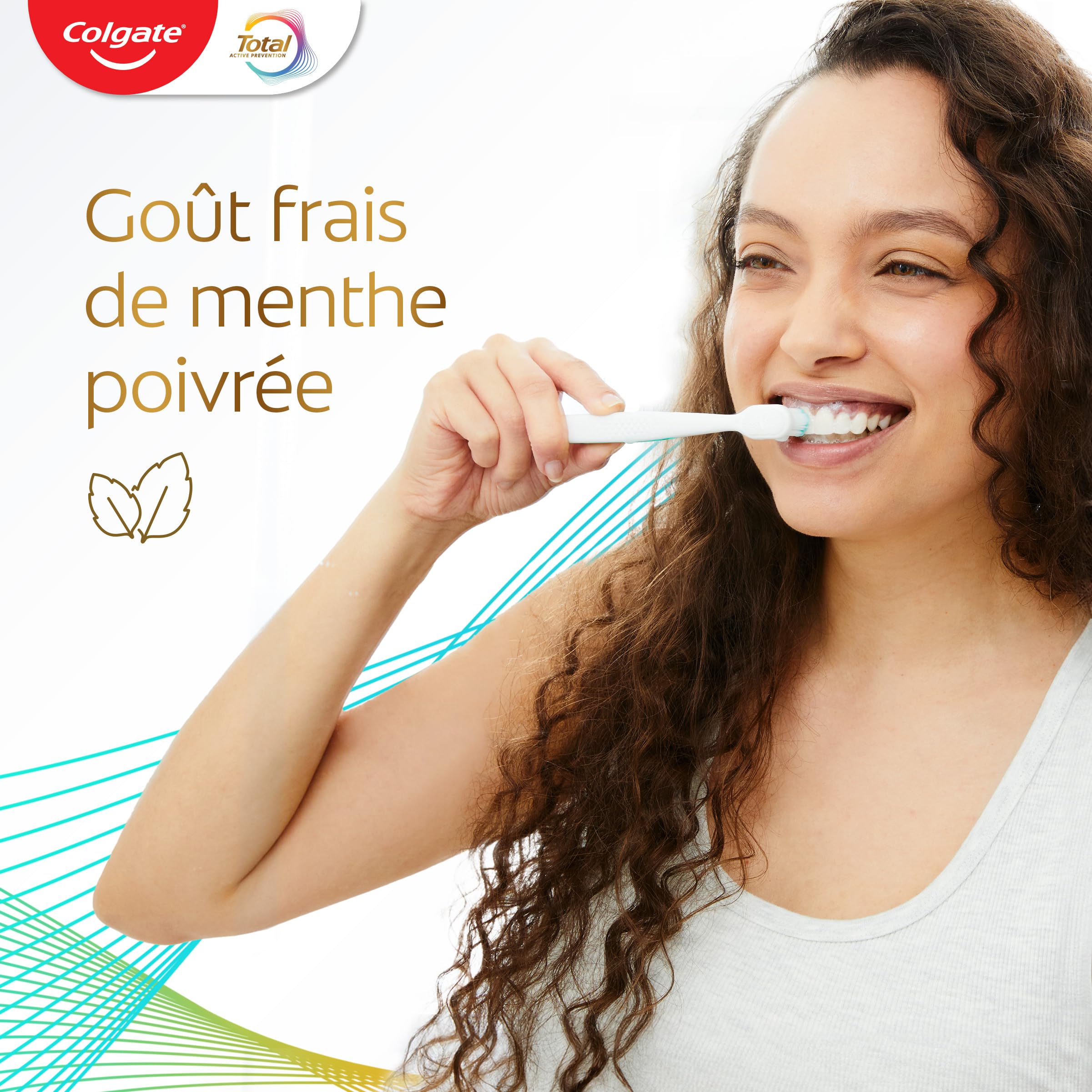 Colgate - Total Active Prévention Soin Émail Dentifrice 24h - Protège l'émail - 12x75ml