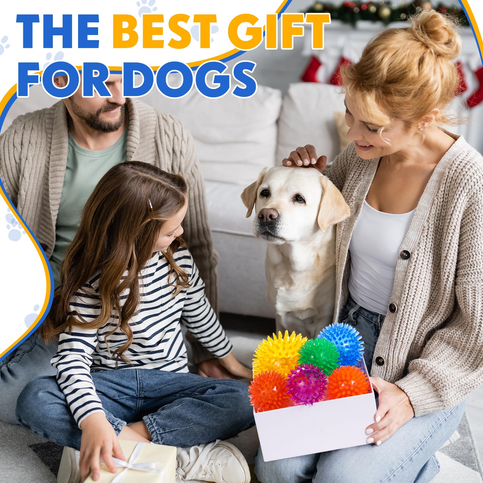 Lot de 50 balles couinantes pour chien en vrac pour mâcheurs agressifs - Jouet à rapporter - Jouets à mâcher en TPR pour nettoyer les dents et l'entraînement - 5,3 cm, 6,3 cm, 8,9 cm