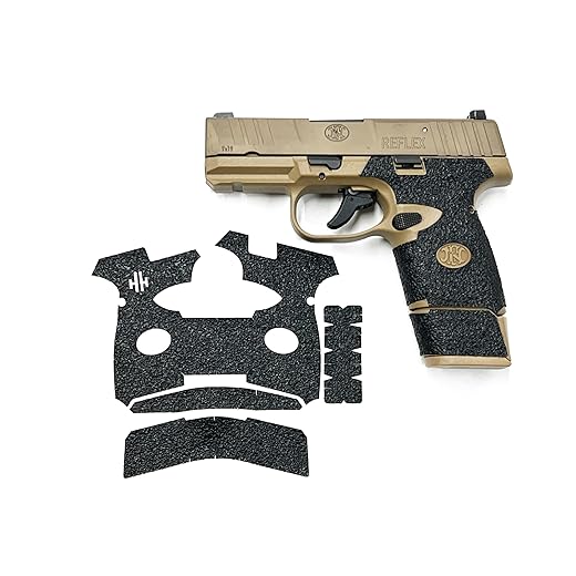 Handleitgrips Handgun Grip Tape Compatible with FN Reflex - Black Textured Rubber Pistol Grip Tape, Easy Installation, Gun Parts & Accessories, Veteran Owned, Made in The USA
