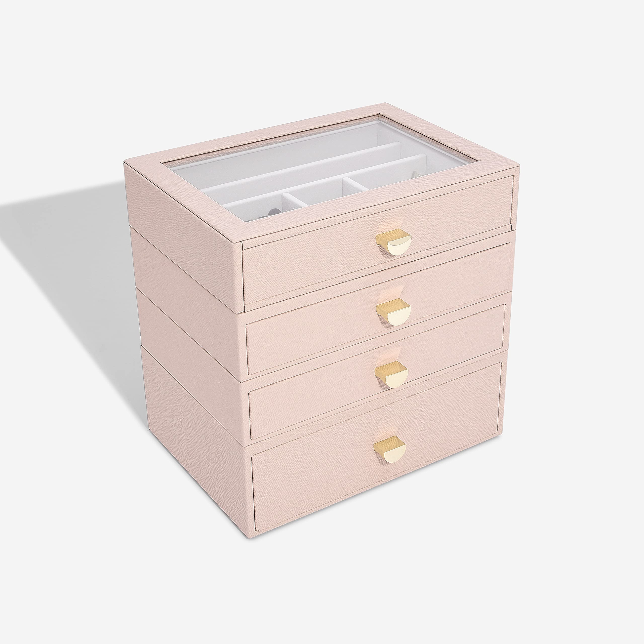 Stackers Blush Classic Jewellery Box - Set of 4 (with Drawers)