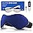 Ezona Heated Eye Mask, Warm Eye Compress Mask for Dry Eyes, USB Electric Eye Heating Pad with Temperature & Timer Control, Dry Eye Mask for Blepharitis, Sinus Migraine (Indigo)