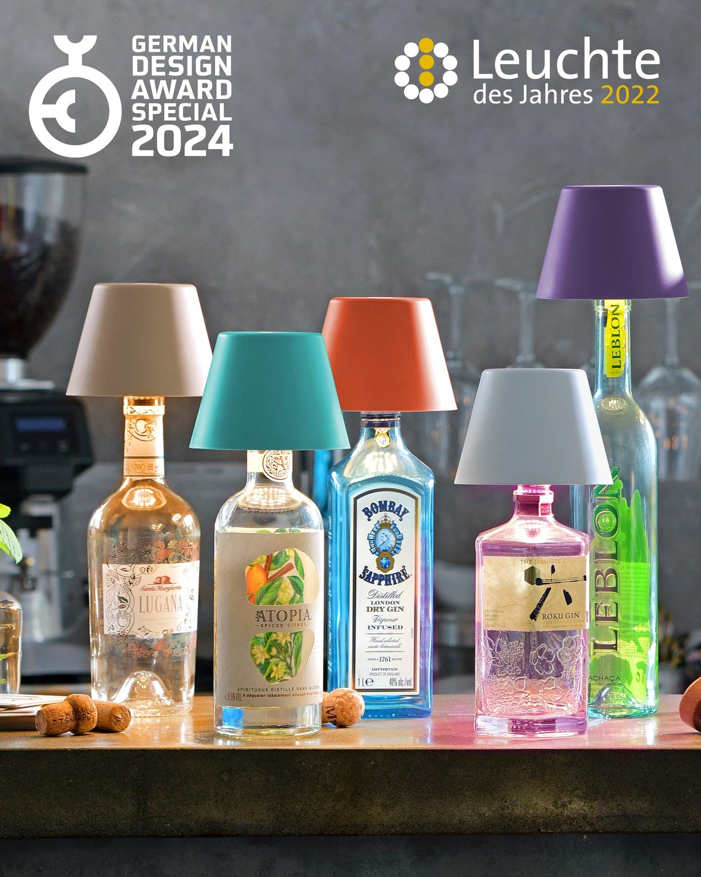 sompex Lampada decorativa per interni ed esterni, alimentata a batteria, TOP 2.0, sabbia