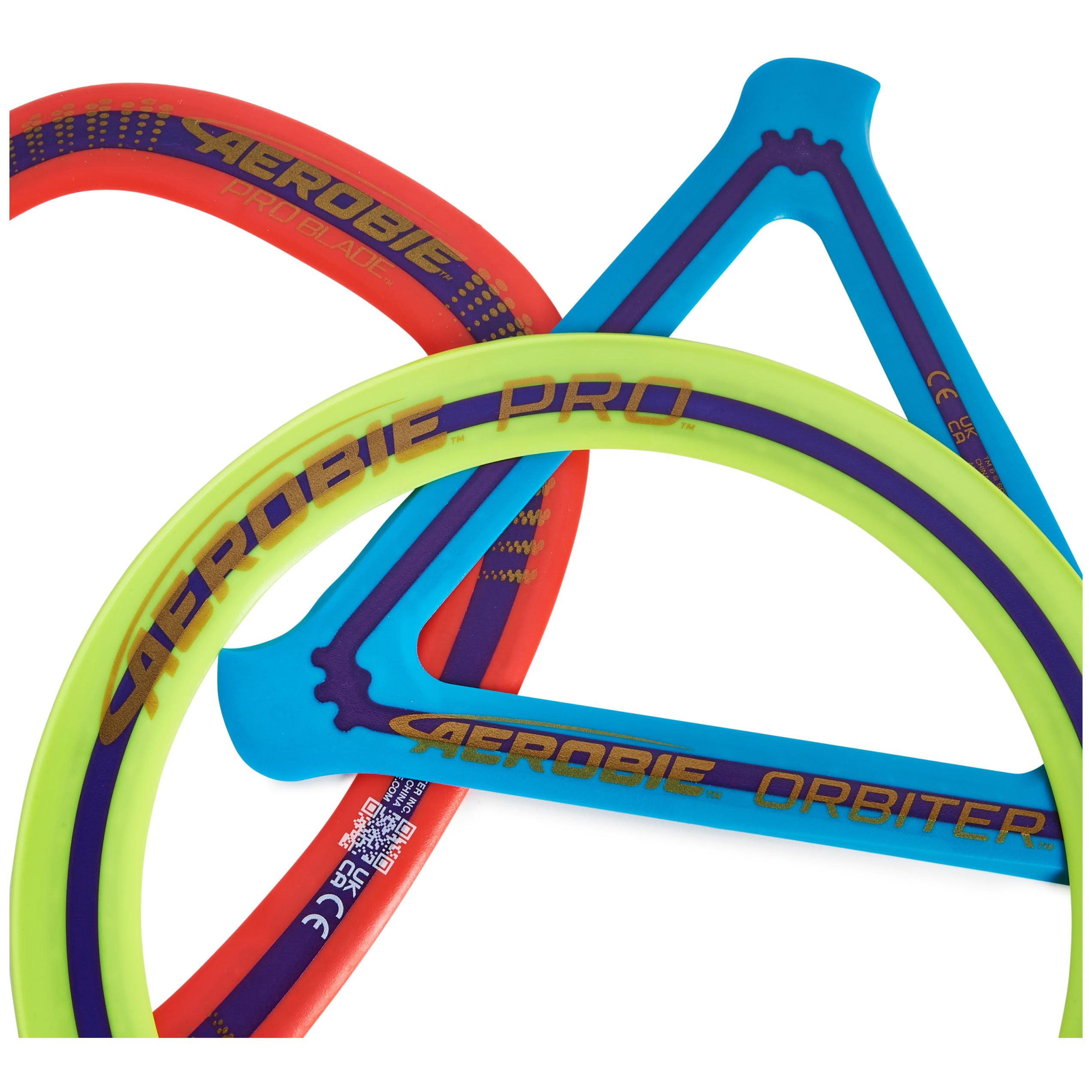 Aerobie- Trappole Confezione combinata con 3 Anelli Volanti Ring Orbiter Boomerang e PRO Blade, Multicolore, Youth Large / 11-13, 6065789