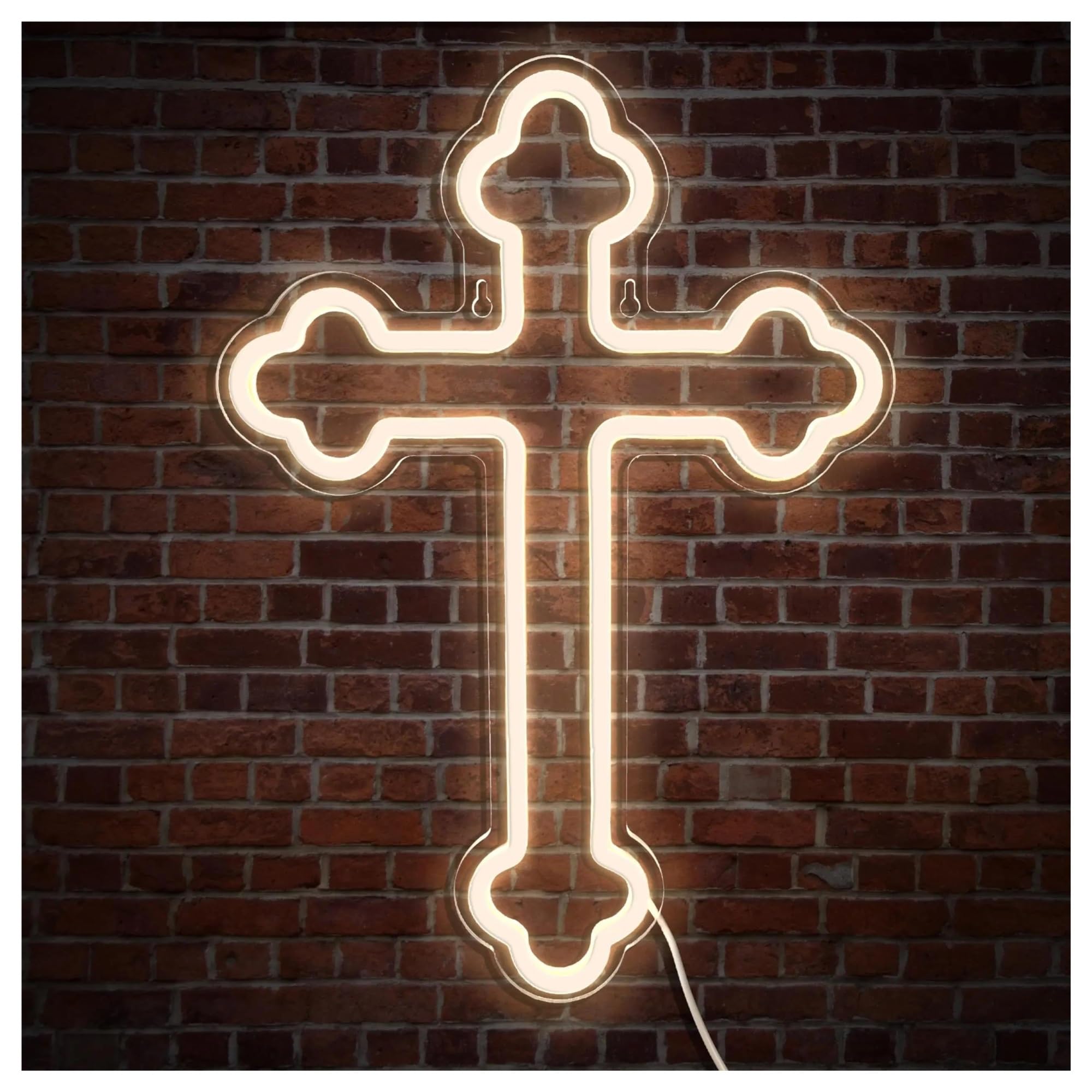 Scritta luminosa Croce Al Neon, Adatta Per La Famiglia, La Camera Da Letto, La Decorazione Murale Per Feste Di Matrimonio, Capodanno E Feste Di Compleanno 40x28cm