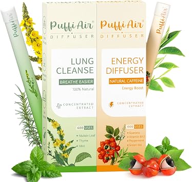 PUFFIAIR Herbal Diffuser Duo, Daytime Vitality Bundle