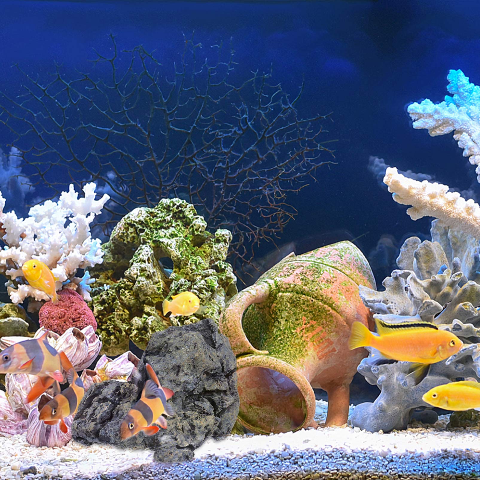 ledmomo 水槽オブジェ アクアリウム 岩オブジェ 築山 水槽内装