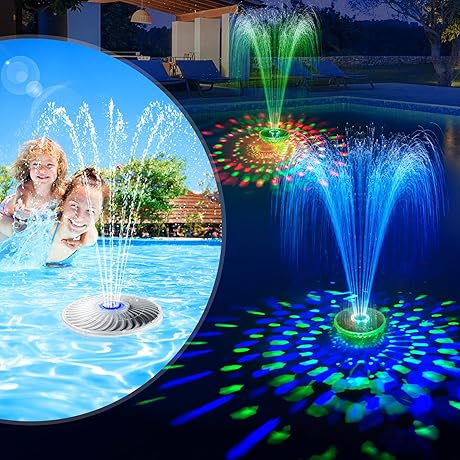 DeeprBetter Solar Floating Pool Fountain with Light
